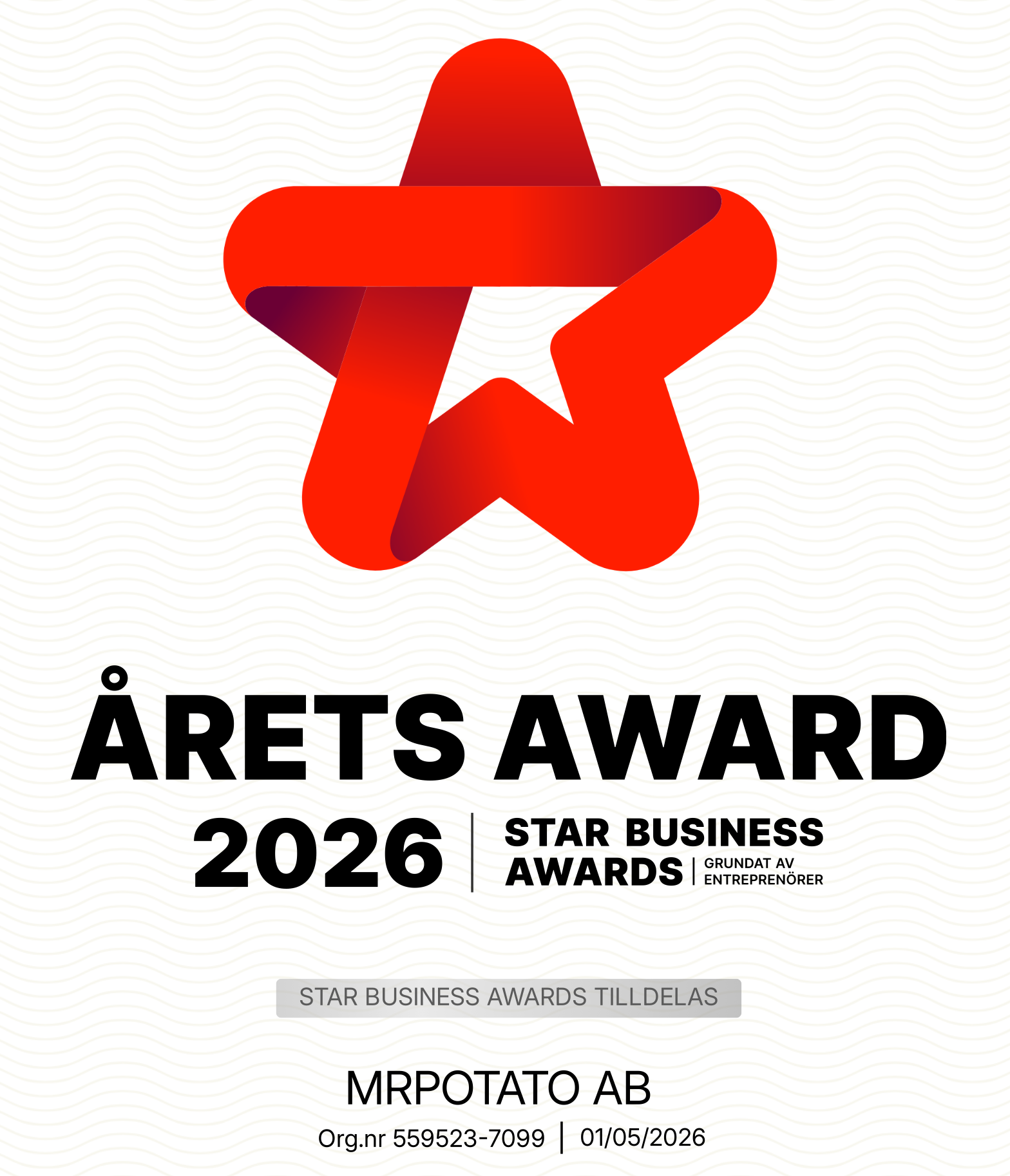 MrPotato awards 2026